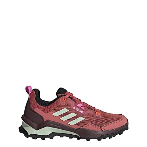 Image of adidas Womens Terrex AX4 Primegreen Hiking Shoes Shoes, Wonder Red/Linen Green/Pulse Lilac, 6.5