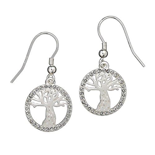 Image of Harry Potter Official Sterling Silver Whomping Willow Earrings with Crystal Elements