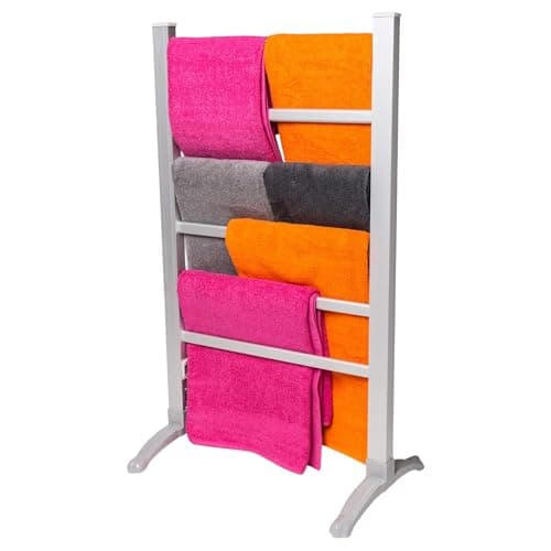 Image of Homefront Electric Heated Clothes Airer – Indoor Free-Standing Dryer Rack, Lightweight & Energy-Efficient, Eco-Friendly Drying for Small Spaces – Silver (HF1987, H90.5 x W53.5 x D36cm)