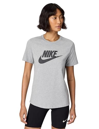 Image of NIKE DX7906-063 W NSW TEE ESSNTL ICN FTRA T-Shirt Women's DK Grey Heather Size XS