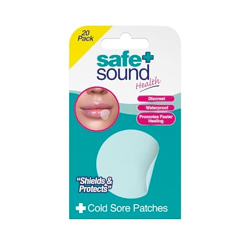Image of Safe and Sound Health Cold Sore Patches – 20 Pack – Invisible Hydrocolloid Patches for Fast Healing, Protection & Discreet Cold Sore Treatment