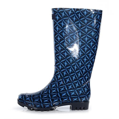 Image of Regatta Womens/Ladies Wenlock Tile Wellington Boots (7 UK) (Navy)