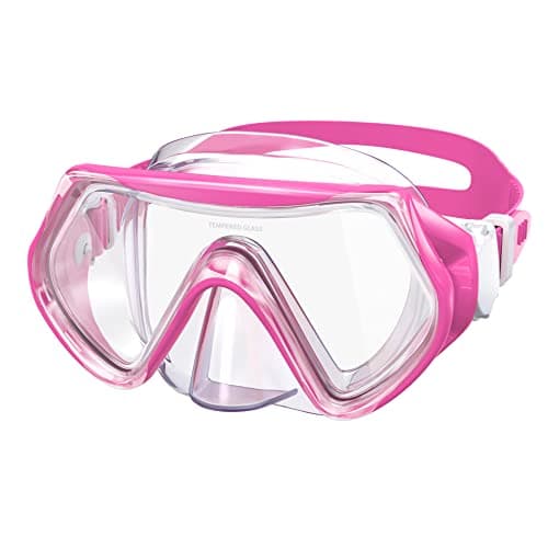Image of Findway Snorkel Mask for Kids,Swimming Goggles Kids for Boys Girls Youth Children Diving Mask with Nose Cover,No Leak Anti Fog Waterproof 180°Clear View Kid Swim Goggles for Age 5-16 Years