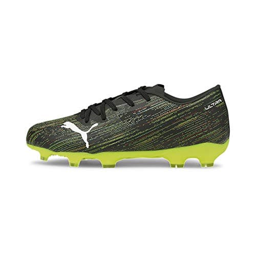 Image of PUMA Ultra 3.2 Fg/Ag Jr Soccer Shoe, Black White-Yellow Alert, 3.5 UK