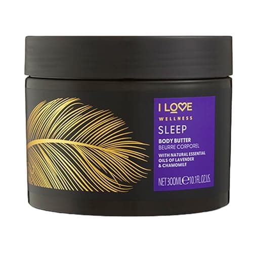 Image of I Love Wellness SLEEP Body Butter, With Natural Essential Oils Of Lavender & Chamomile, Packed With Moisturising & Nourishing Ingredients Such as Avocado & Coconut, VeganFriendly 300ml