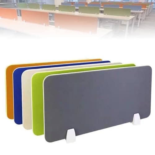 Image of BTBTB Desk Partition, 60cm 23.6 "L /80cm 31.5 "L /90cm 35.4 "L Desk Panel Privacy Partition for Home Office, Student, Classroom, Study(Grey,30 * 90cm)