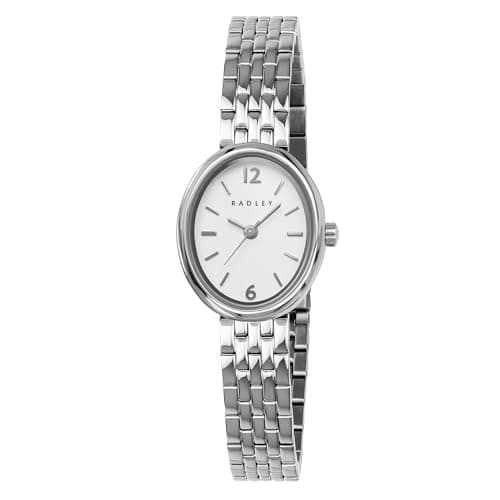 Image of RADLEY Women's Silver Plated Oval Stainless Steel Bracelet Analogue Watch