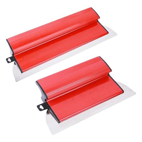 Image of 2Pcs Drywall Skimming Plastering Trowel Set, 40cm & 25cm Speed Skim Flex Blades & Smoothing Spatulas with Z-Handle, for Skim Plaster Filling on Cement, Concrete & Wall Board, Ideal for Fast Plasterin