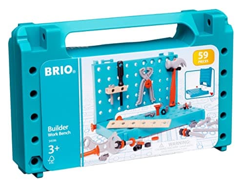 Image of BRIO Builder Work Bench - Construction, Building, Learning and Educational Toys for Kids Age 3 Years Up