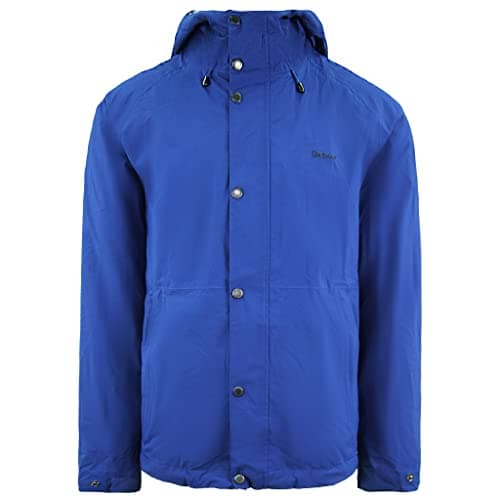 Image of Barbour Waterproof Breathable Noden Jacket Zip Up Navy Mens Coat MWB0686IN51
