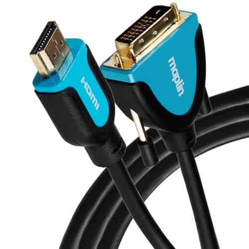 Image of Maplin DVI-D Dual Link 24 + 1 Pin to HDMI Cable, 3m Black