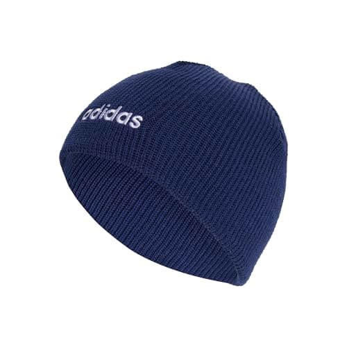 Image of adidas Unisex Kids Little Kids Linear Beanie, Dark Blue, XS
