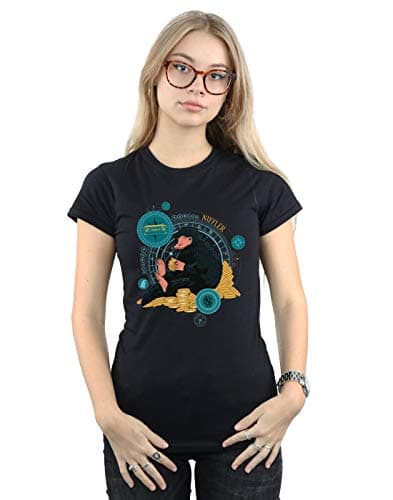 Image of Absolute Cult Fantastic Beasts Women's Sitting Niffler T-Shirt Black XX-Large