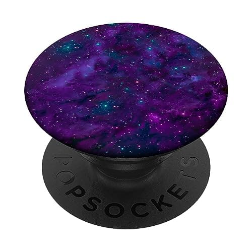 Image of PopSockets Cell Phone Button Holder Pop Out Grip Purple Nebula Galaxy PopSockets PopGrip: Swappable Grip for Phones & Tablets