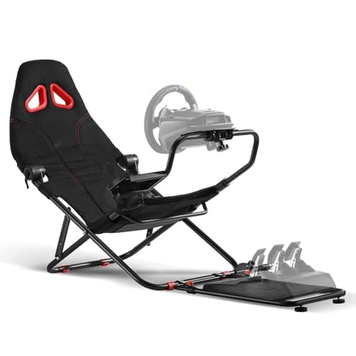 Image of DIWANGUS Racing Simulator Cockpit, Foldable Sim Racing Seat with Steering Wheel Stand, Racing Cockpit Chair for Logitech G29 G920 G923 GPro, Thrustmaster T248X T248 T300RS, for PS5 PS4 Xbox One PC