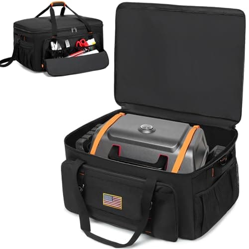 Image of XINTREY Grill Carry Case Compatible with Char-Broil Grill2Go X200 1-Burner Portable Propane Gas Grill Cover Bag for BBQ Tools & Accessories (Bag only) 25" L x 17" W x 12" H
