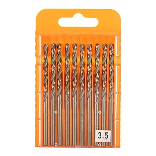 Image of 20 Pcs High Speed Steel Drill Bit Set, HSS Drill Bits for Electric Drill, Precision Sharpened for Stainless Steel Iron Copper Wood, 3.2mm 3.5mm Assorted Sizes (3.5 10 pieces per box/fully ground 4341)