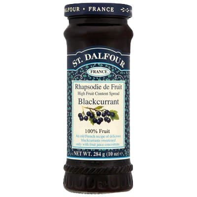 Image of (2 Pack) - St Dalfour - Blackcurrant Fruit Spread | 284g | 2 PACK BUNDLE