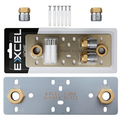 Image of Easy Shower Fixing Plate System | Strong & Leak-Free Valve Connection | for Thermostatic Bar Mixer | Durable, Corrosion-Resistant, Quick & Easy Installation Shower Plate (Single)