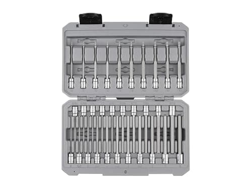 Image of TEKTON 1/4 Inch Drive Long Hex and Torx Bit Socket Set with Case, 31-Piece (5/64-5/16 in., 2-8 mm, T6-T30) | SHB90303