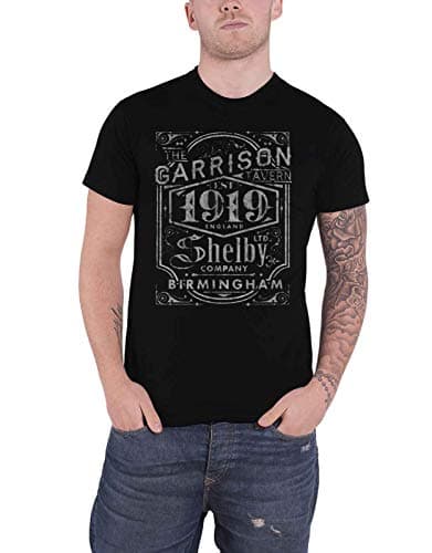 Image of Old Skool Hooligans Peaky Blinders T Shirt - Garrison Pub Logo 100% Officially Licensed Merchandise Black-s