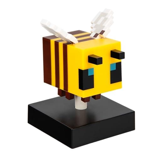 Image of Paladone Minecraft Bee Icon Light – 11cm Light‑Up Figure for Bedroom or Gaming Space – Soft Glow Battery Lamp