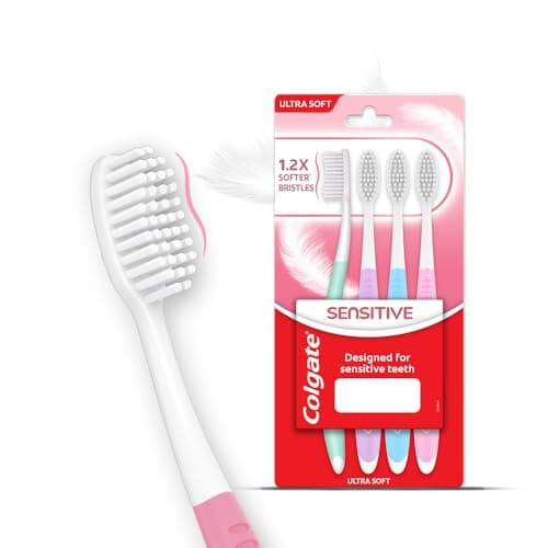 Image of Colgate Sensitive Toothbrush - Pack of 4 - Ultra Soft bristles take Care of Sensitive Teeth and Gums - India