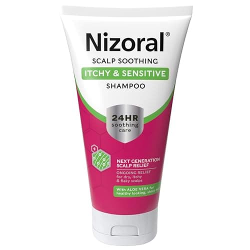 Image of Nizoral Scalp Soothing Itchy & Sensitive Shampoo, 24 Hour Soothing Care, Ongoing Relief for Dry, Itchy and Flaky Scalps, For Healthy Looking, Shiny Hair, Contains Aloe Vera, 1 x 200ml