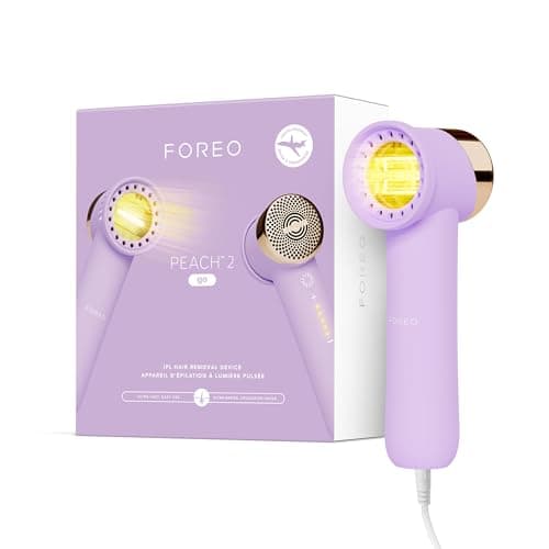 Image of FOREO Peach 2 Go IPL Permanent Hair Removal Device - Permanent Hair Removal on Travel - Laser Hair Removal - Body and Face - Fast - Painless - Cooling and Silicone Case - Lavender