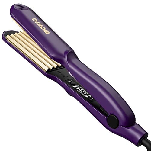 Image of Crimping Iron Hair Crimper for Hair DSHOW Hair Waver Volumizing Crimper with Titanium Ceramic Plates Styling Tools for Women Girls (Purple)