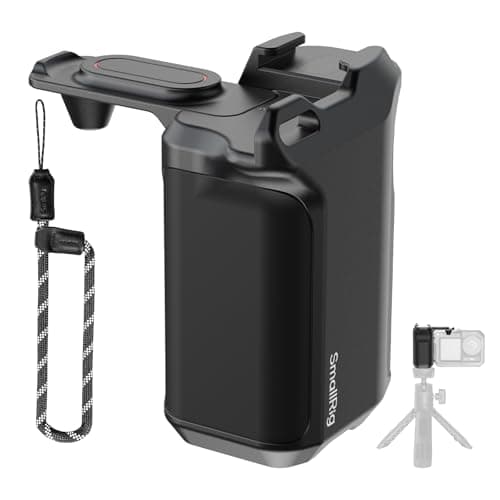 Image of SMALLRIG Street Photography Handle for DJI Osmo Action 5 Pro/ 4/3, Quick Release, Shutter Button, Cold Shoe, Wrist Strap,1/4 Threaded Hole, Camera Grip Holder for DJI OEM Cages 4119C/5135