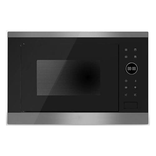 Image of SIA BICM25SS Stainless Steel 25L Integrated Built in 900W Digital Microwave Oven with Grill, Digital Timer Display, Child Safety Lock