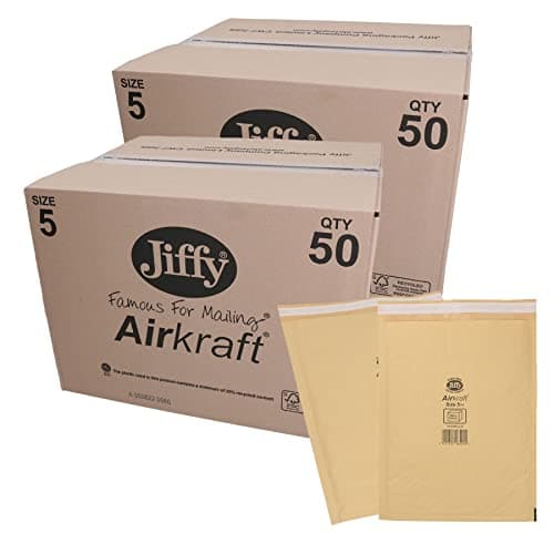 Image of AB Tools 100pk Genuine Gold Jiffy Bag Airkraft Bubble Padded Mail Bag Envelope Size 5
