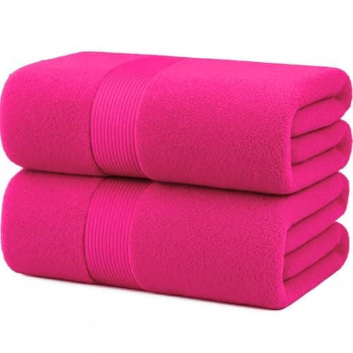 Image of Diamond Tex Extra Large Bath Towels with Hanging Loop - Super Soft Luxury Egyptian Cotton Towels - 600 GSM Lint Free Fast Drying Towel for Gym Salon, Spa & Hotel Quality (90 x 150 cm Pack of 1)