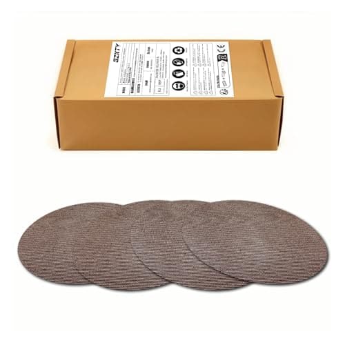 Image of GZKTY 50 Piece Mesh Round Sanding Discs, 125mm Diameter, Hook & Loop, Grits 240, Suitable for 125mm Orbital Sanders
