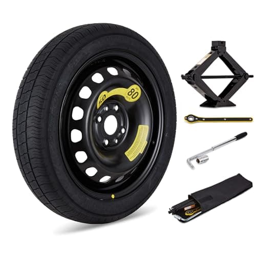 Image of 15″ Space saver spare wheel + tool kit compatible with Fiat 500 (2007-Present Day)
