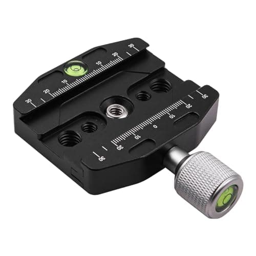 Image of WANGCL 70 mm Quick Release Plate Clamp for Arca Swiss Universal Metal Tripod Head Quick Release Plate Clamp with Spirit Level