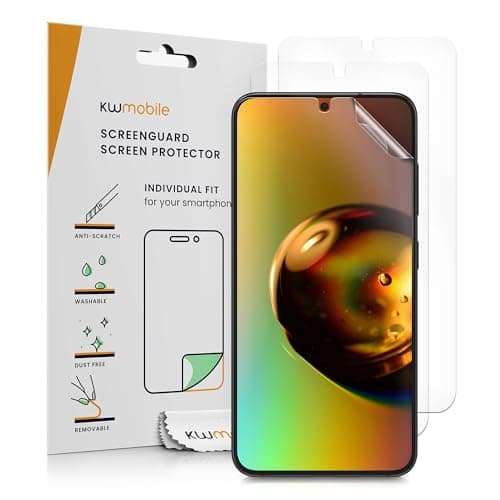 Image of kwmobile Screen Protectors Compatible with Samsung Galaxy S24 Screen Protector - 3x Ultra-Clear Transparent Phone Films