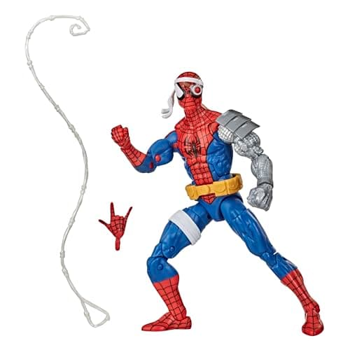 Image of Hasbro Marvel Legends Series 15-cm Collectible Cyborg Spider-Man Action Figure Toy Vintage Collection, Comic-Inspired, Red