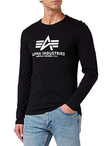 Image of Alpha Industries Basic T-LS Longsleeve for Men Shirt, Black, S