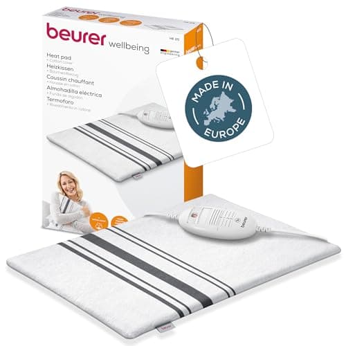 Image of Beurer HK25UK Heat Pad | Electric heat pad for cosy warmth | 3 electronically regulated temperature settings | Machine-washable cotton cover | Automatic switch-off