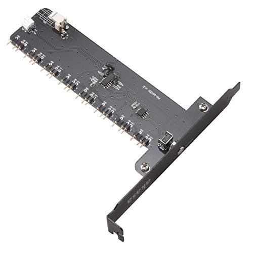 Image of Akasa Soho addressable RGB Controller Card XL | aRGB Controller | Dual-Mode Manual & MB Sync Control | 8 Channels | Fits in a PCI Slot Bracket | AK-RLD-04