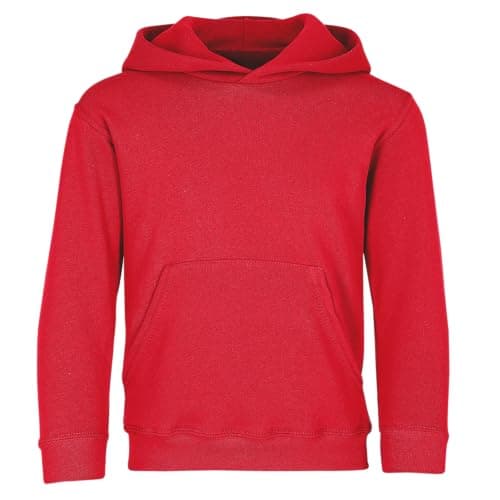 Image of Fruit of the Loom Childrens Unisex Hooded Sweatshirt/Hoodie (12-13) (Red)