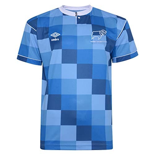 Image of Derby County 1988 Away Umbro Shirt Blue XX-Large Nylon