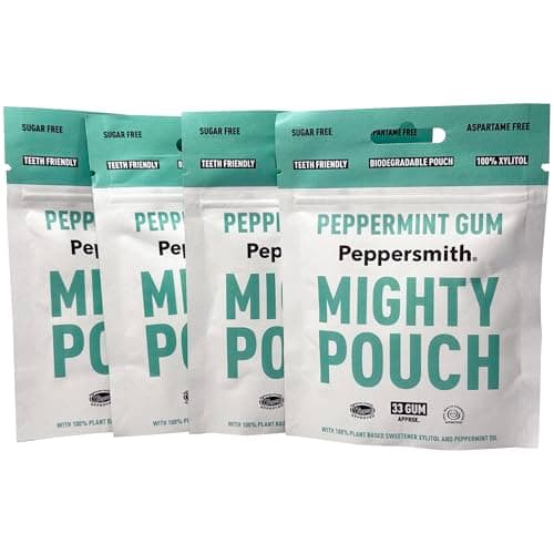 Image of 3 x Peppersmith English Peppermint Xylitol Gum 50g Mighty Box