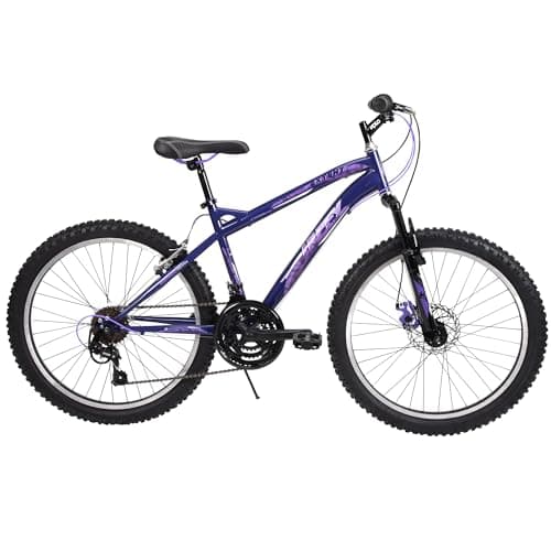 Image of Huffy Extent Junior 24" Mountain Bike 8-12 Years - Midnight Purple 18 Speed MTB, 116