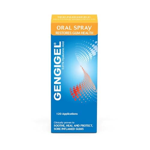Image of Gengigel Oral Spray 20ml - Hyaluronic Acid Mouth Ulcer Treatment for Adults, Gum Repair & Gum Disease Care, Spray for Mouth Ulcers, Inflamed or Bleeding Gums