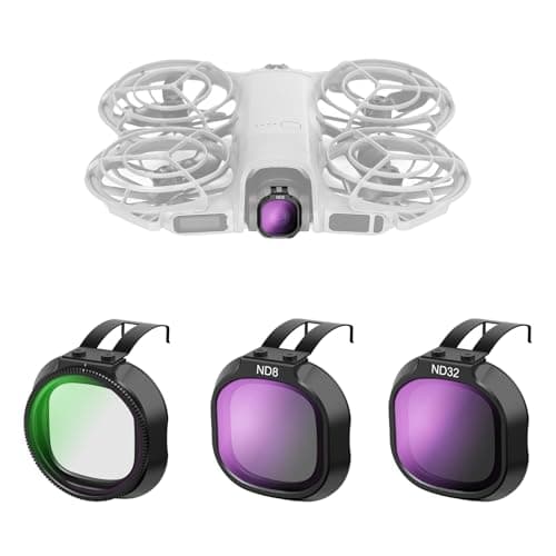 Image of NEEWER CPL + ND Filter Set Compatible with DJI NEO 2 Only, 3 Pack Snap On Drone Camera Lens Accessories Kit Neutral Density (ND8/32) Circular Polarizing Filter Polarizer Multicoated HD Glass, FL-N72
