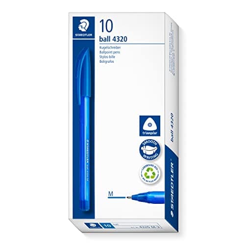 Image of STAEDTLER 4320 M-3 Stick Rainbow Ballpoint Pen - Blue (Box of 10)