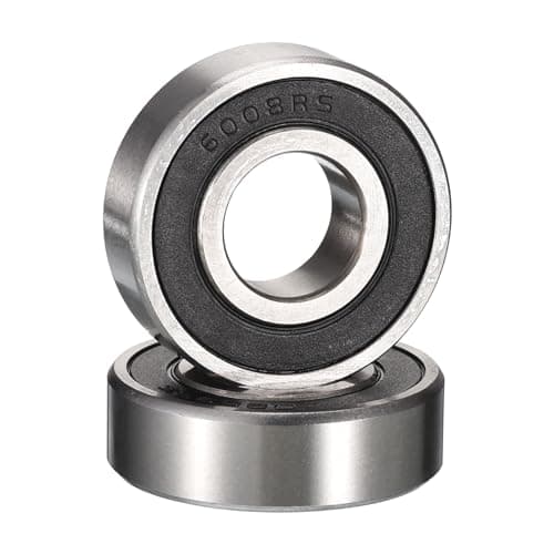 Image of HiPicco 6008-2RS Deep Groove Ball Bearings, ID 40mm x OD 68mm x Width 15mm Double Rubber Sealed Ball Bearing Pre-Lubricated Chrome Steel Z2 Lever 2pcs